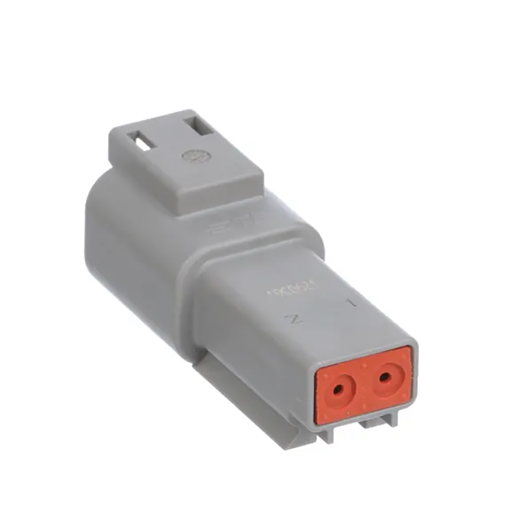 Connettore TE-Connectivity Serie Deutsch DT 2 Vie Femmina Porta Pin Maschio Grigio Codice DT04-2P