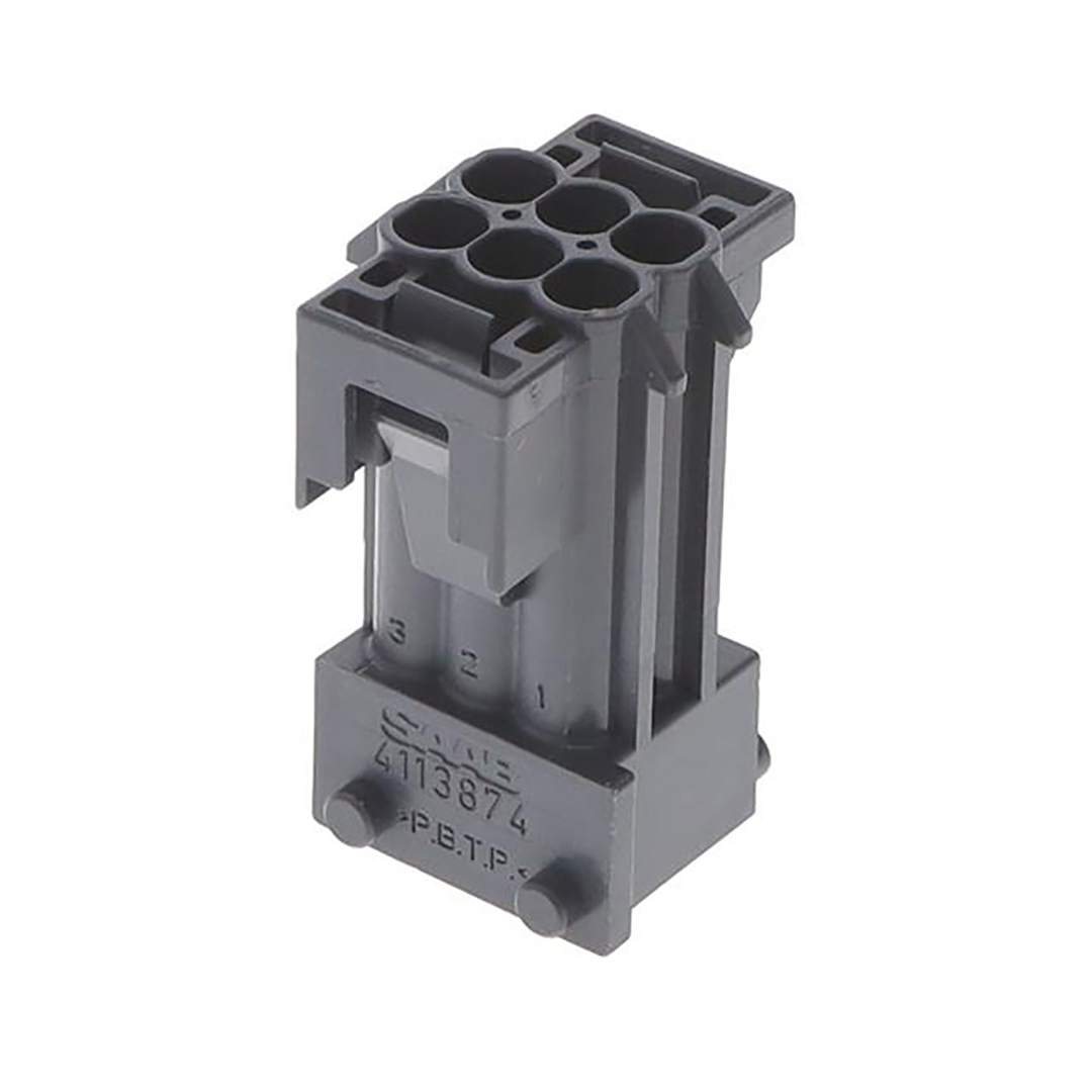 Connettore 6Vie 2-962349-1 TE Connectivity, Serie SAAB, Grigio Connettore 6Vie 2-962349-1 TE Connectivity, Serie SAAB, Grigio