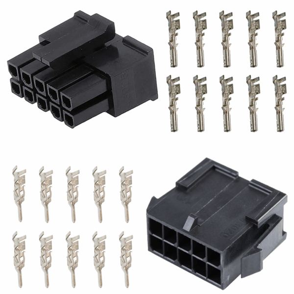 Kit 10Vie Micro-Fit 3.0 Molex Connettore Nero