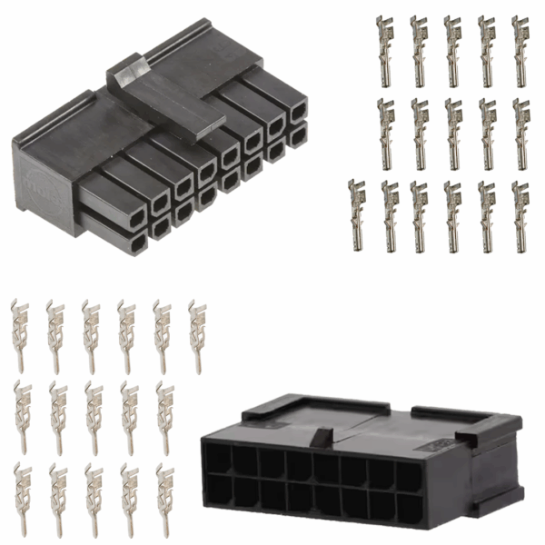 Kit 16Vie Micro-Fit 3.0 Molex Connettore Nero