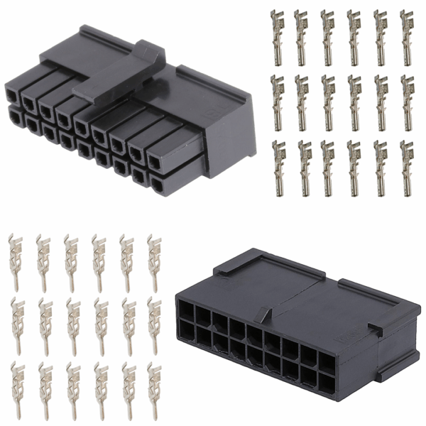 Kit 18Vie Micro-Fit 3.0 Molex Connettore Nero