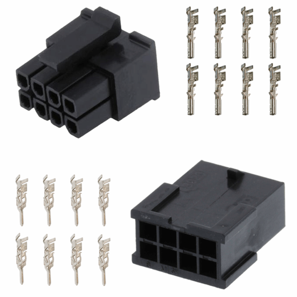 Kit 8Vie Micro-Fit 3.0 Molex Connettore Nero