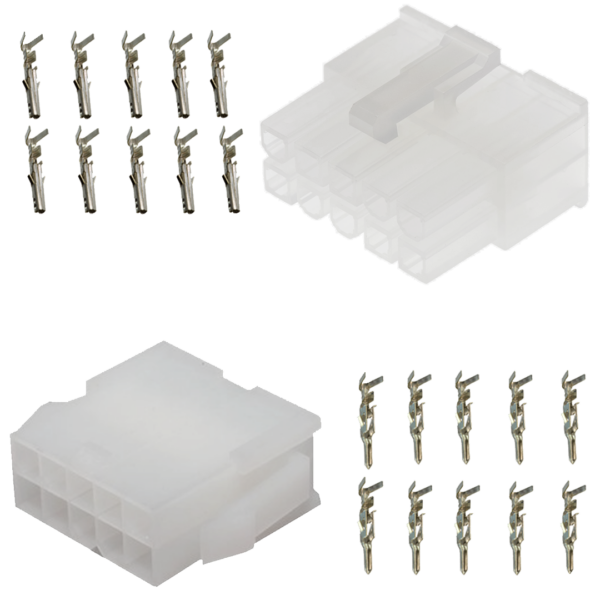 Mini-Fit 10Vie Kit Connettori Molex Bianco