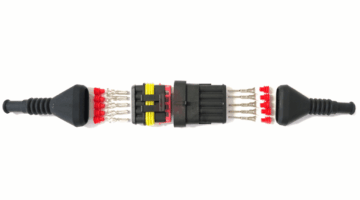 Kit 5Vie Connettori e Cuffie Superseal AMP TE-Connectivity 1.5mm