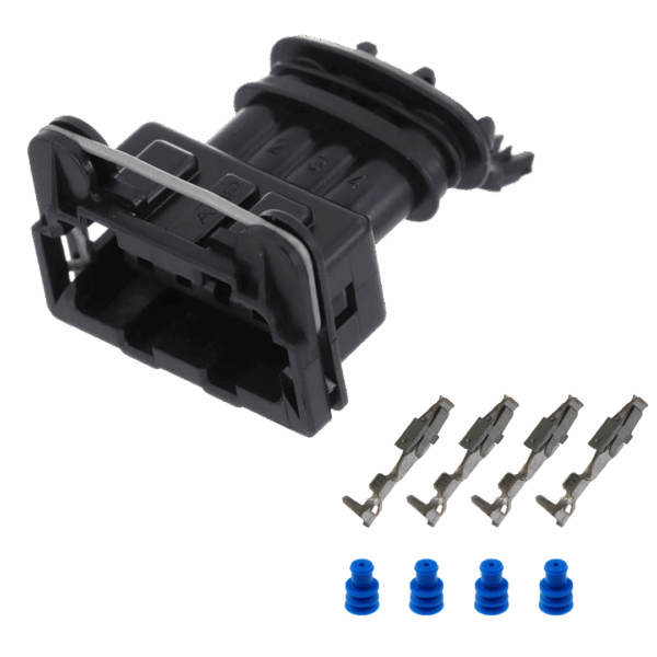 Kit Connettore 282192-1 4Vie TE-Connectivity JPT Nero