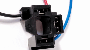 Kit Portalampada H4 Cablato Connettore 3Vie Nero
